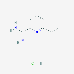 molecular formula C8H12ClN3 B1339925 6-乙基吡啶咪唑酰胺盐酸盐 CAS No. 112736-14-8