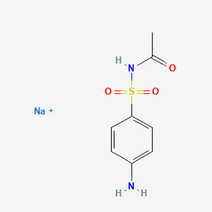 molecular formula C8H10N2NaO3S+ B13399268 sodium;N-(4-aminophenyl)sulfonylacetamide 