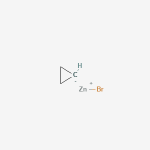 molecular formula C3H5BrZn B13399288 bromozinc(1+);cyclopropane 