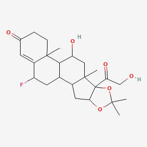 molecular formula C24H33FO6 B13399289 Pregn-4-ene-3,20-dione, 6-fluoro-11,21-dihydroxy-16,17-[(1-methylethylidene)bis(oxy)]-, (6alpha,11beta,16alpha)- 