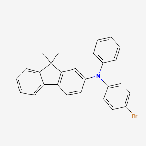 molecular formula C27H22BrN B13399291 N-(4-bromophenyl)-9,9-dimethyl-N-phenyl-9H-fluoren-2-amine 