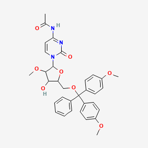 molecular formula C33H35N3O8 B13399320 N-[1-[5-[[bis(4-methoxyphenyl)-phenylmethoxy]methyl]-4-hydroxy-3-methoxyoxolan-2-yl]-2-oxopyrimidin-4-yl]acetamide 