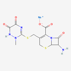 molecular formula C12H12N5NaO5S2 B13399471 7-Aminoceftriaxone (sodium) 