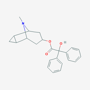 molecular formula C23H25NO3 B133995 (9-Methyl-9-azatricyclo[3.3.1.02,4]nonan-7-yl) 2-hydroxy-2,2-diphenylacetate CAS No. 575463-96-6