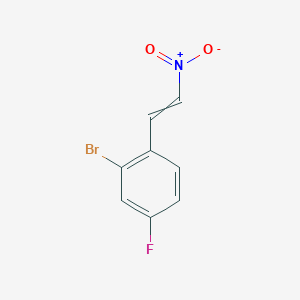 molecular formula C8H5BrFNO2 B13399511 2-bromo-4-fluoro-1-(2-nitroethenyl)benzene 