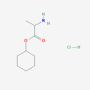 molecular formula C9H18ClNO2 B13399524 Cyclohexyl 2-aminopropanoate hydrochloride 