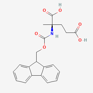 molecular formula C21H21NO6 B13399536 Fmoc-alpha-methyl-D-Glu 
