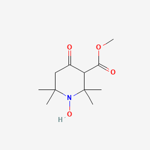 molecular formula C11H19NO4 B13399614 methyl 1-hydroxy-2,2,6,6-tetramethyl-4-oxopiperidine-3-carboxylate 