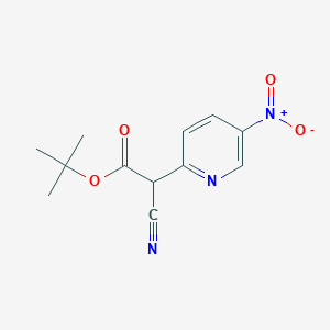 molecular formula C12H13N3O4 B1339964 Tert-butyl 2-cyano-2-(5-nitropyridin-2-YL)acetate CAS No. 914223-27-1