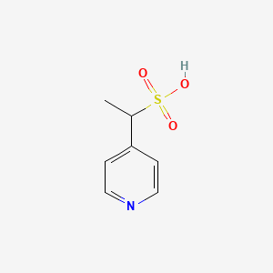 molecular formula C7H9NO3S B13399665 1-Pyridin-4-ylethanesulfonic acid 