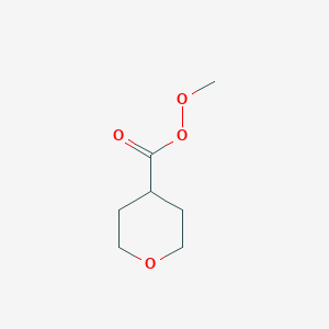 molecular formula C7H12O4 B13399668 Methyl oxane-4-carboperoxoate 