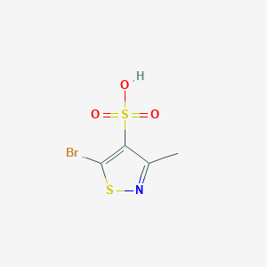 molecular formula C4H4BrNO3S2 B1339970 5-Bromo-3-methyl-isothiazole-4-sulfonic acid 
