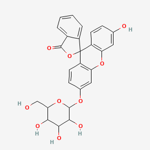 molecular formula C26H22O10 B13399713 Spiro[isobenzofuran-1(3H),9'-[9H]xanthen]-3-one,3'-(b-D-galactopyranosyloxy)-6'-hydroxy- 