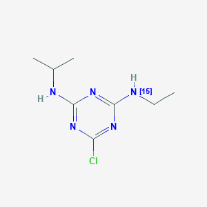 molecular formula C8H14ClN5 B1339983 2-Chloro-4-ethylamino-15N-6-isopropylamino-1,3,5-triazine CAS No. 287476-17-9