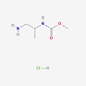 molecular formula C5H13ClN2O2 B13399833 methyl N-(1-aminopropan-2-yl)carbamate;hydrochloride 