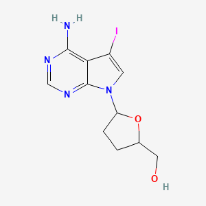 molecular formula C11H13IN4O2 B13399923 7-Deaza-7-Iodo-2',3'-dideoxyadenosine 