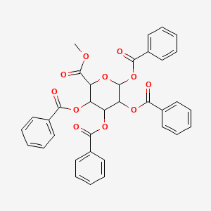 molecular formula C35H28O11 B13399925 Methyl 1,2,3,4-Tetra-O-benzoyl-D-glucuronate 