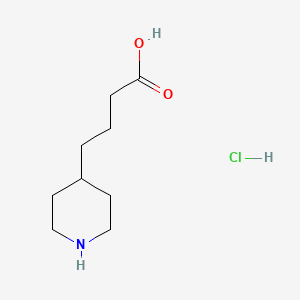 molecular formula C9H18ClNO2 B1339998 4-(Piperidin-4-yl)butanoic acid hydrochloride CAS No. 84512-08-3