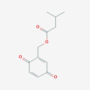 molecular formula C12H14O4 B013400 (3,6-Dioxocyclohexa-1,4-dien-1-yl)methyl 3-methylbutanoate CAS No. 849762-24-9