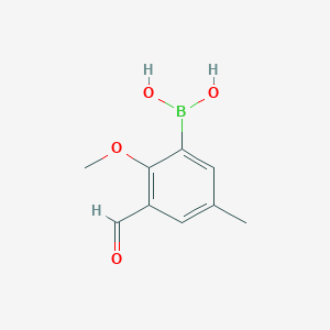 molecular formula C9H11BO4 B1340005 3-Formyl-2-methoxy-5-methylphenylboronic acid CAS No. 480424-55-3