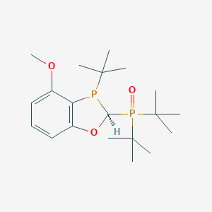 molecular formula C20H34O3P2 B13400072 Di-tert-butyl((2S)-3-(tert-butyl)-4-methoxy-2,3-dihydrobenzo[d][1,3]oxaphosphol-2-yl)phosphine oxide 