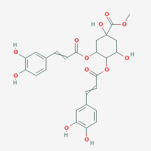 molecular formula C26H26O12 B13400073 Methyl 3,4-bis[3-(3,4-dihydroxyphenyl)prop-2-enoyloxy]-1,5-dihydroxycyclohexane-1-carboxylate 