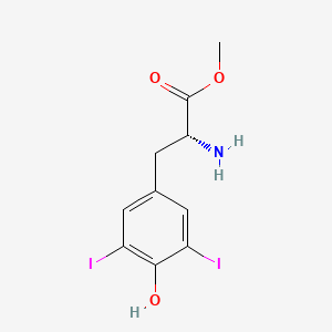molecular formula C10H11I2NO3 B13400119 methyl (2R)-2-amino-3-(4-hydroxy-3,5-diiodophenyl)propanoate 