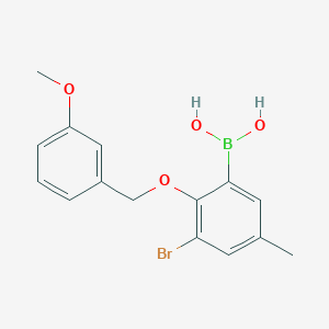 molecular formula C15H16BBrO4 B1340019 (3-Bromo-2-((3-methoxybenzyl)oxy)-5-methylphenyl)boronic acid CAS No. 849062-23-3
