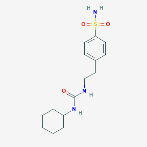 molecular formula C15H23N3O3S B134002 1-Cyclohexyl-3-(p-sulfamoylphenethyl)urea CAS No. 10080-05-4