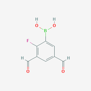 molecular formula C8H6BFO4 B1340021 (2-Fluoro-3,5-diformylphenyl)boronic acid CAS No. 870778-85-1