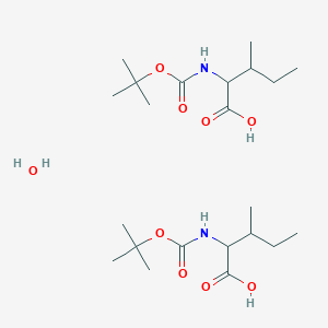molecular formula C22H44N2O9 B13400249 N-Boc-L-isoleucine hemihydrate 