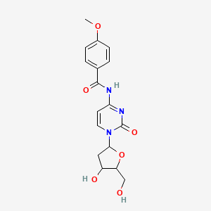 molecular formula C17H19N3O6 B13400265 N-{1-[(2R,4S,5R)-4-hydroxy-5-(hydroxymethyl)oxolan-2-yl]-2-oxo-1,2-dihydropyrimidin-4-yl}-4-methoxybenzamide 