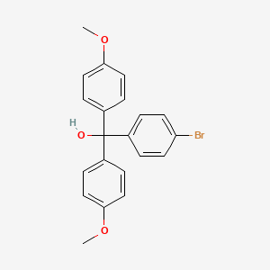 molecular formula C21H19BrO3 B13400274 4-Bromo-4',4''-Dimethoxytrityl Alcohol 
