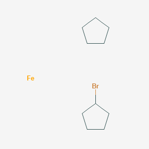 molecular formula C10H19BrFe B13400282 Bromocyclopentane;cyclopentane;iron 