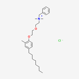 molecular formula C28H44ClNO2 B13400300 Octylcresoxyethoxyethyl dimethyl-benzyl ammonium chloride 