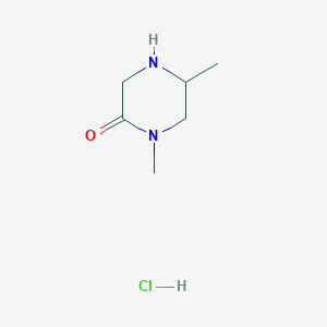 molecular formula C6H13ClN2O B13400325 1,5-Dimethylpiperazin-2-one hydrochloride 