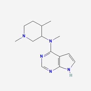 molecular formula C14H21N5 B13400352 N-(1,4-dimethylpiperidin-3-yl)-N-methyl-7H-pyrrolo[2,3-d]pyrimidin-4-amine 