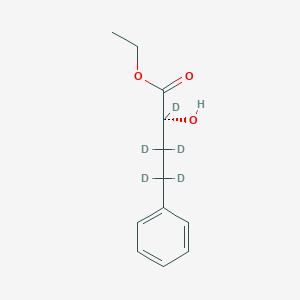 molecular formula C12H16O3 B13400365 ethyl (2R)-2,3,3,4,4-pentadeuterio-2-hydroxy-4-phenylbutanoate 