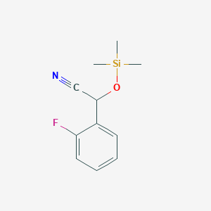 molecular formula C11H14FNOSi B1340039 2-Fluorophenyl(trimethylsilyloxy)acetonitrile 
