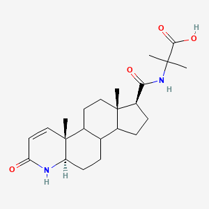 molecular formula C23H34N2O4 B13400661 2-Methyl-N-[[(5alpha,17beta)-3-oxo-4-azaandrost-1-en-17-yl]carbonyl]-alanine 