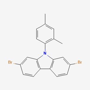 molecular formula C20H15Br2N B13400715 2,7-Dibromo-9-(2,4-dimethylphenyl)-9H-carbazole 