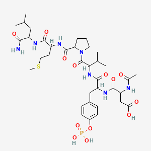 molecular formula C36H56N7O13PS B13400737 Ac-DL-Asp-DL-Tyr(PO3H2)-DL-Val-DL-Pro-DL-Met-DL-Leu-NH2 