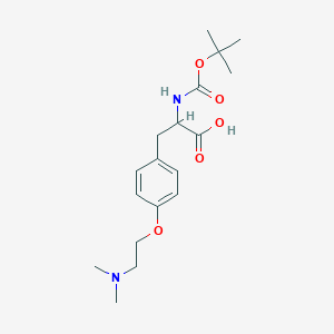 molecular formula C18H28N2O5 B13400821 3-[4-[2-(Dimethylamino)ethoxy]phenyl]-2-[(2-methylpropan-2-yl)oxycarbonylamino]propanoic acid 