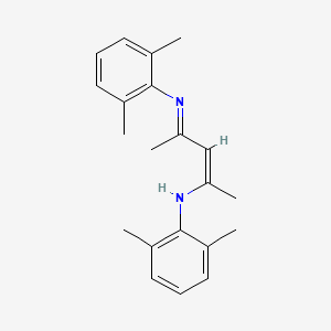 molecular formula C21H26N2 B13400848 N-[3-[(2,6-Dimethylphenyl)amino]-1-methyl-2-buten-1-ylidene]-2,6-dimethylbenzenamine 
