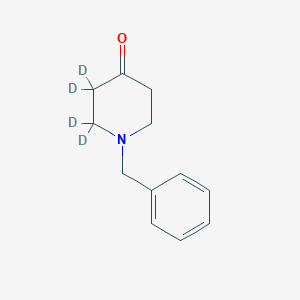 molecular formula C12H15NO B13400898 1-Benzyl-2,2,3,3-tetradeuteriopiperidin-4-one 