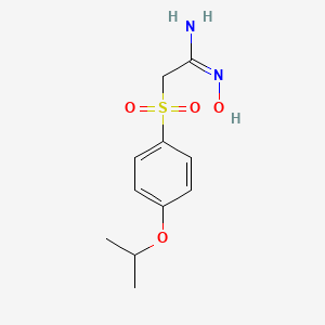 molecular formula C11H16N2O4S B13400942 N-Hydroxy-2-((4-isopropoxyphenyl)sulfonyl)acetimidamide 
