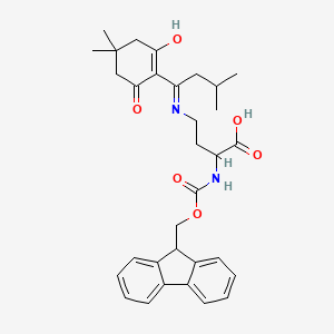 molecular formula C32H38N2O6 B13400983 (2S)-4-[[1-(4,4-dimethyl-2,6-dioxocyclohexylidene)-3-methylbutyl]amino]-2-(9H-fluoren-9-ylmethoxycarbonylamino)butanoic acid 