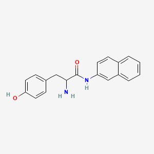 molecular formula C19H18N2O2 B13400984 2-amino-3-(4-hydroxyphenyl)-N-naphthalen-2-ylpropanamide 