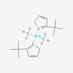 molecular formula C20H32Hf B13401038 Dimethylbis(t-butylcyclopentadienyl)hafnium 