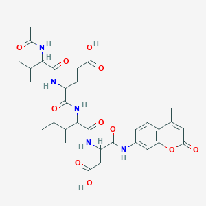 molecular formula C32H43N5O11 B13401045 Ac-DL-Val-DL-Glu-DL-xiIle-DL-Asp-AMC 